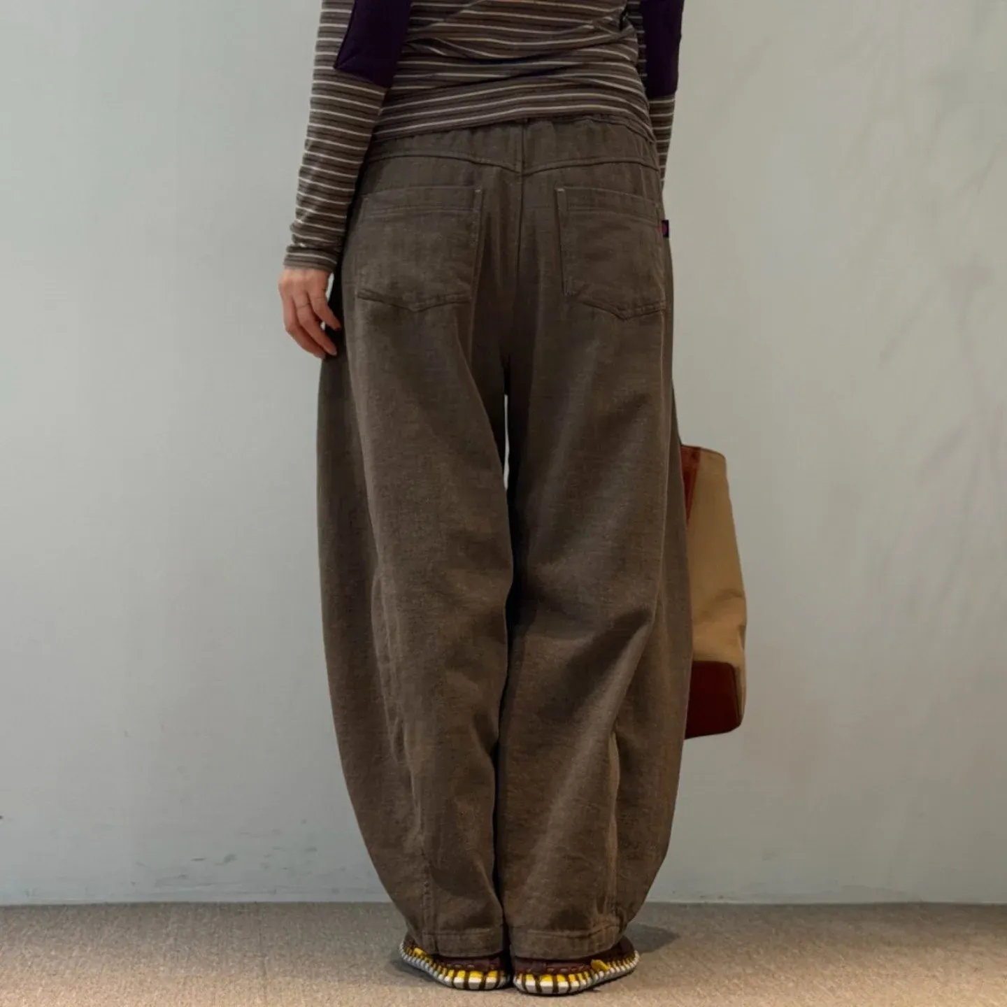 韓 綁帶車線褲 3色