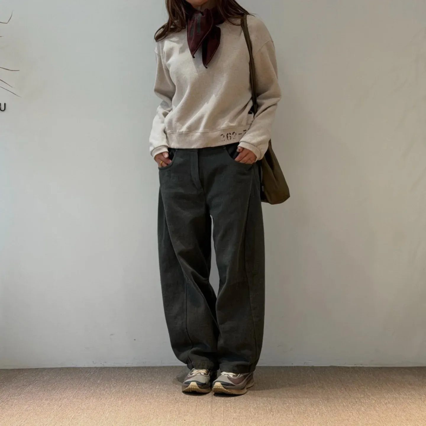 韓 綁帶車線褲 3色