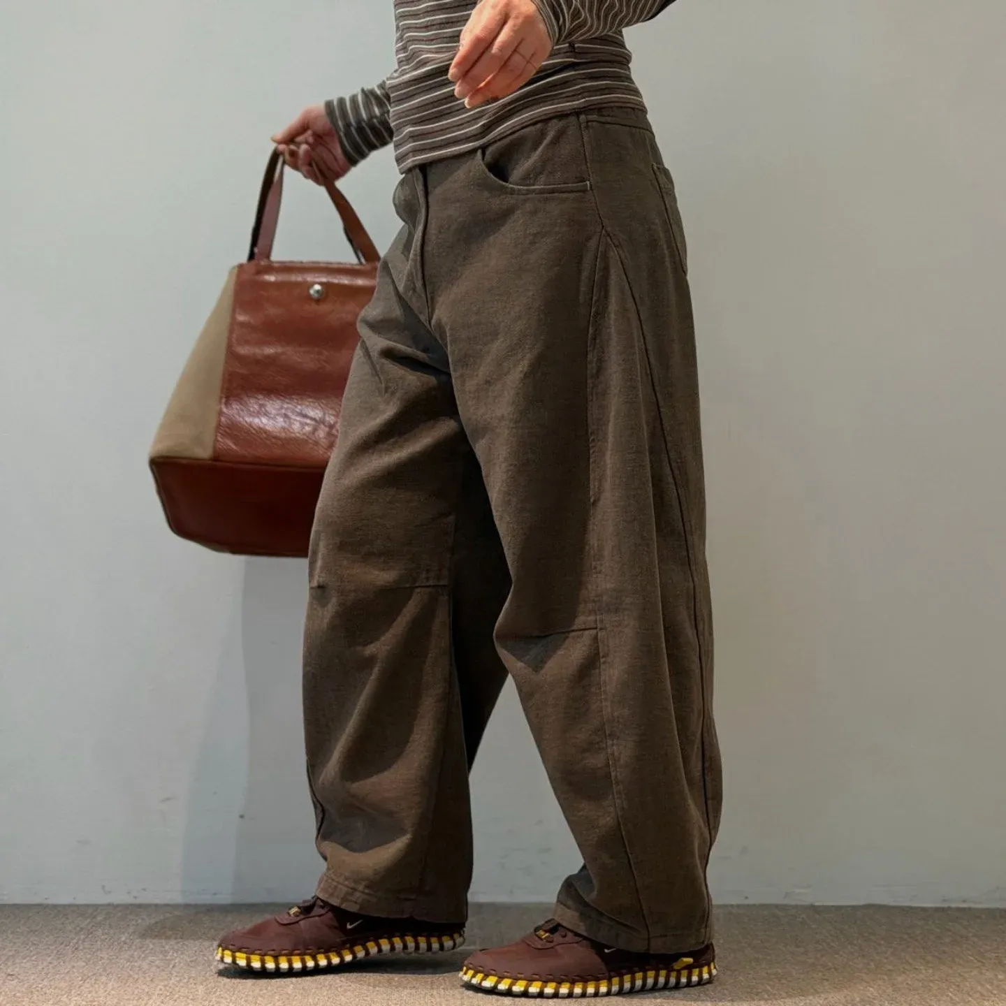 韓 綁帶車線褲 3色