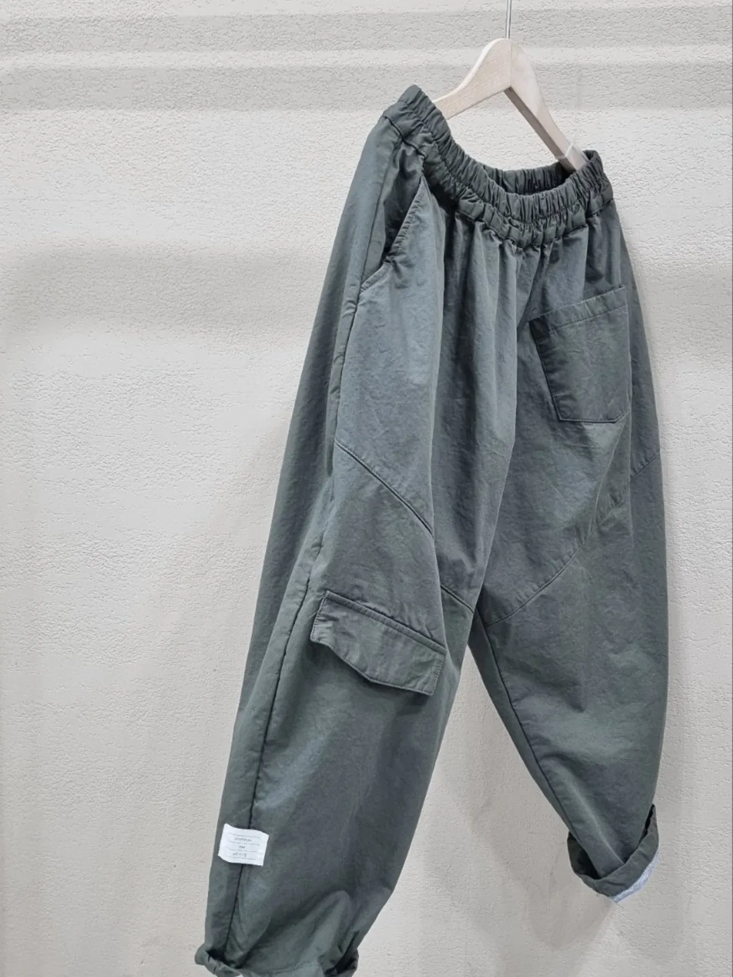 韓 大口袋八分寬褲 3色