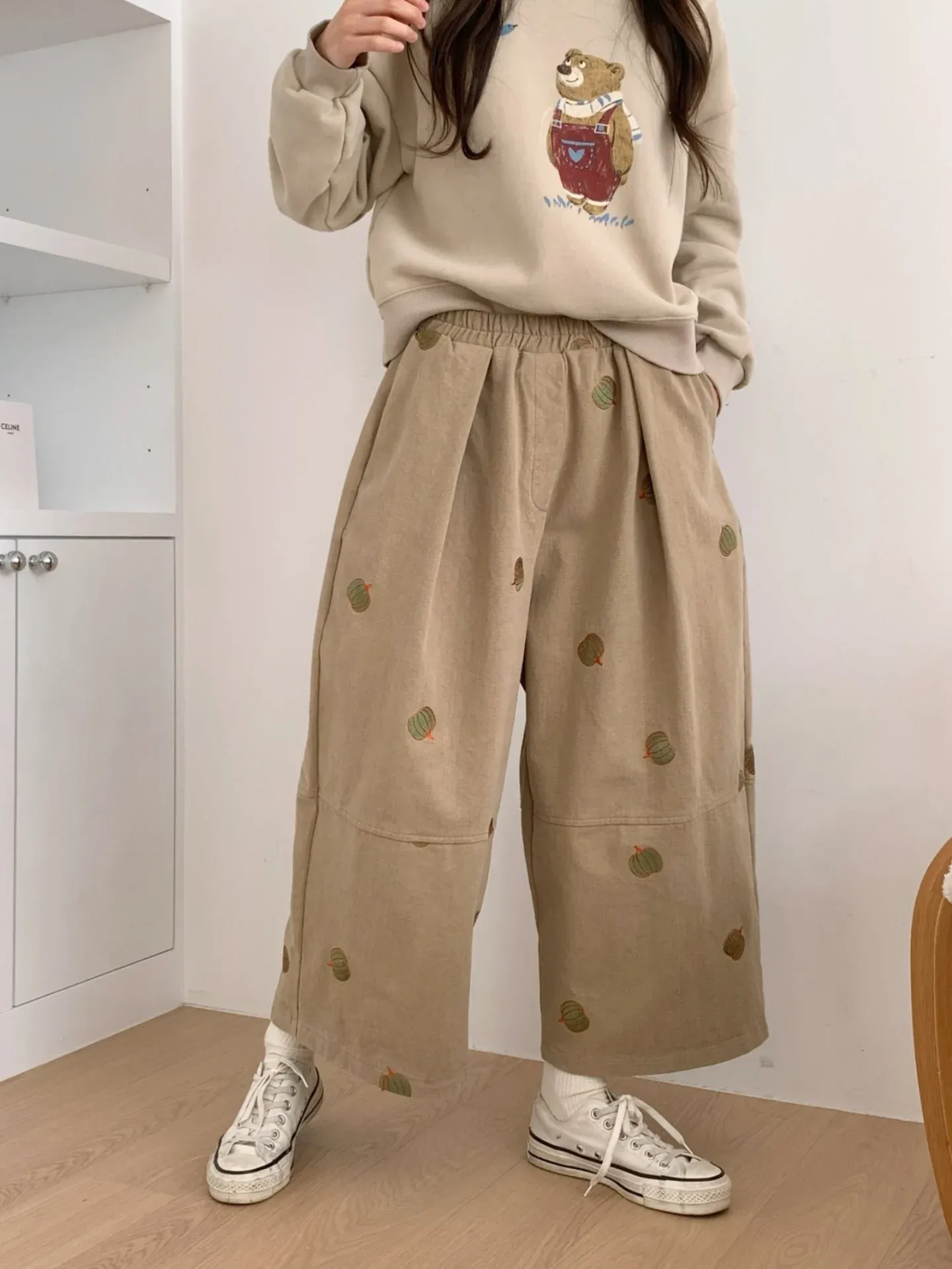 韓 南瓜小寬褲 3色