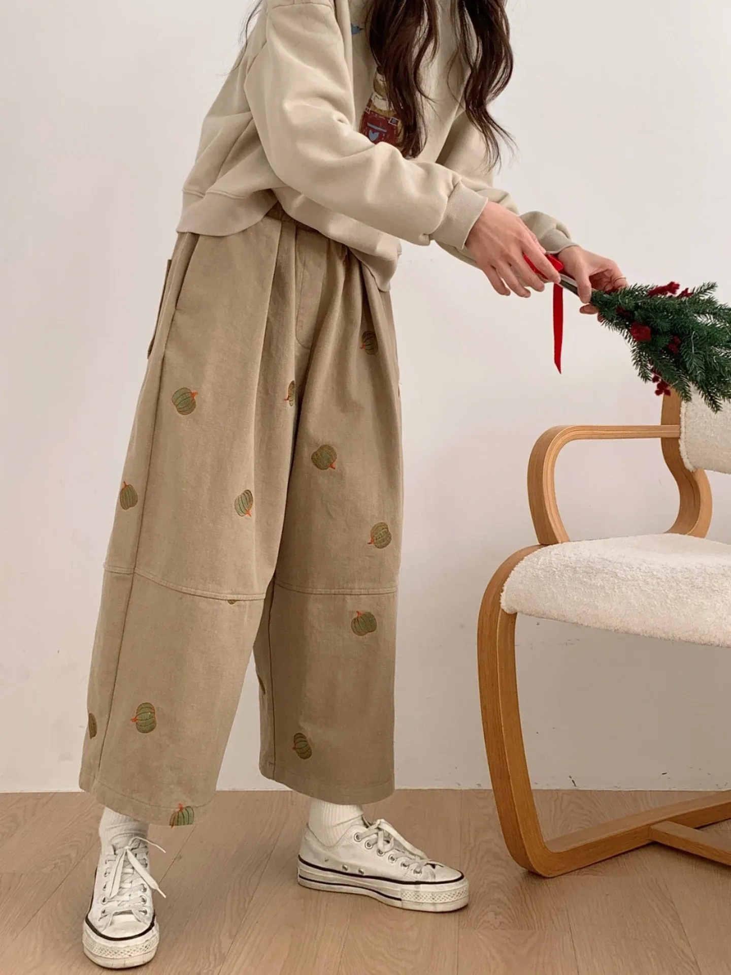 韓 南瓜小寬褲 3色