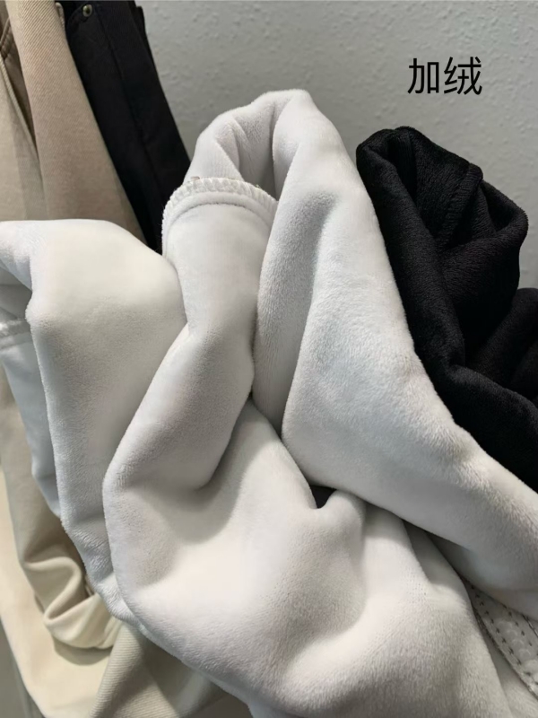 韓 內磨毛有釦長褲 3色