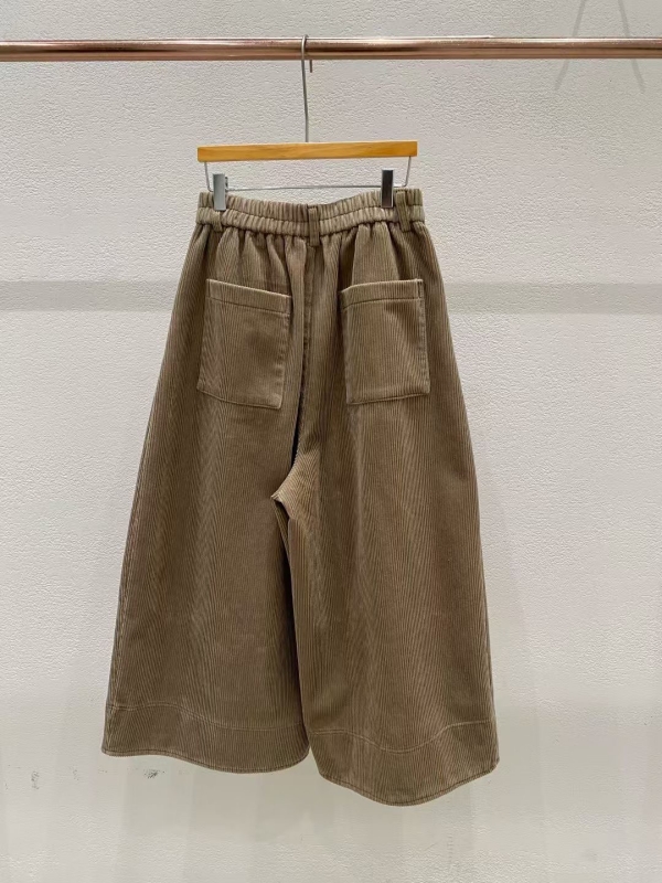 韓 燈心絨八分寬褲 4色