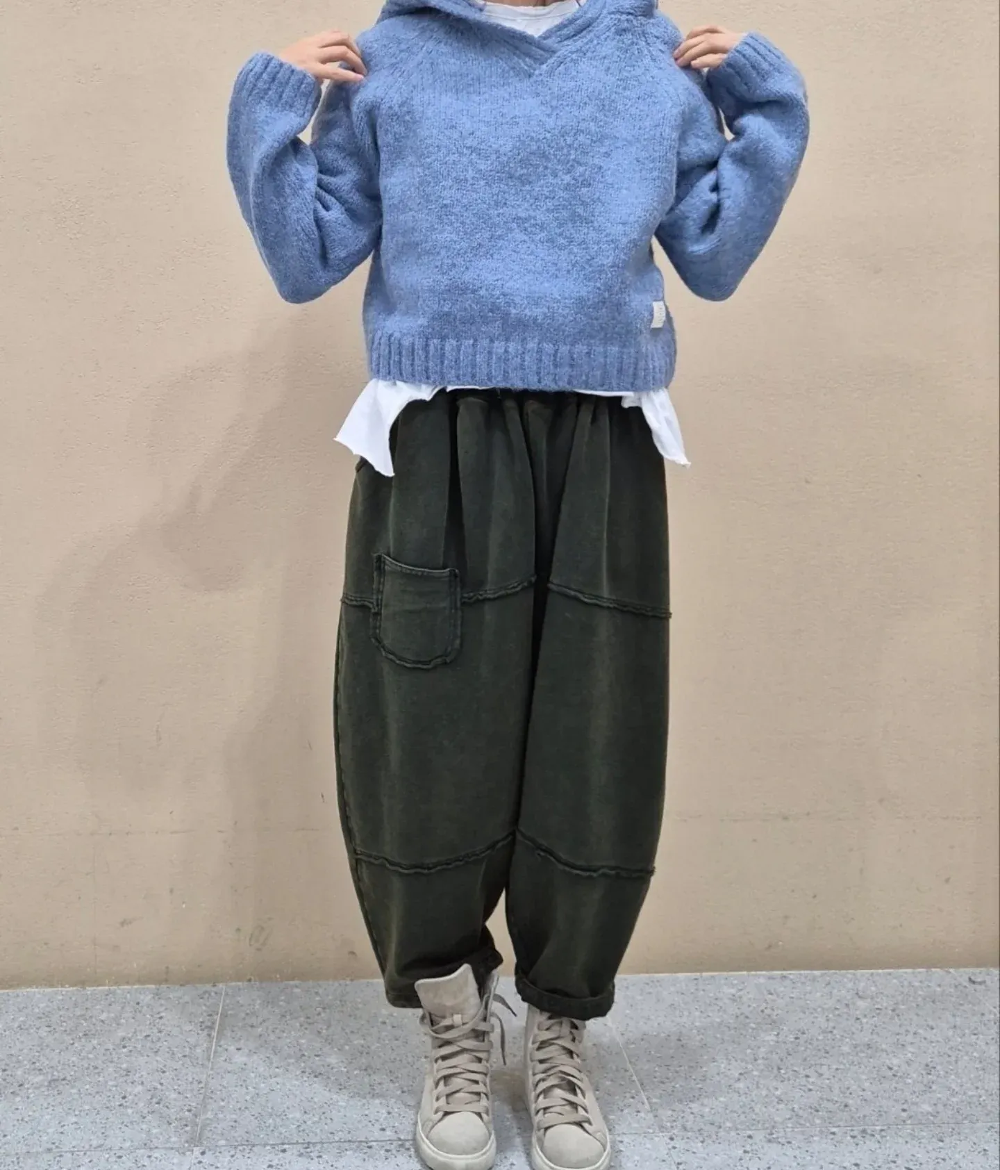 韓 外車線棉質休閒褲 3色