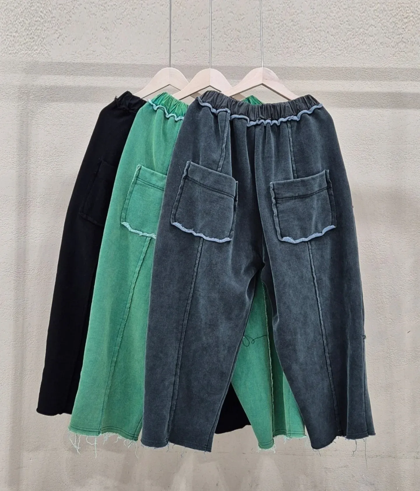 韓 外車線棉質休閒褲 3色