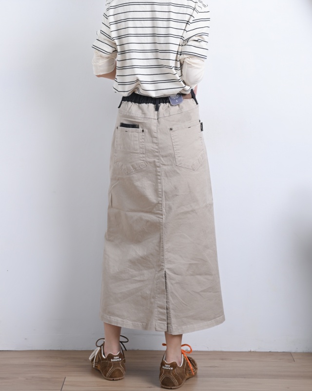 韓 牛仔布腰頭裙 3色 size