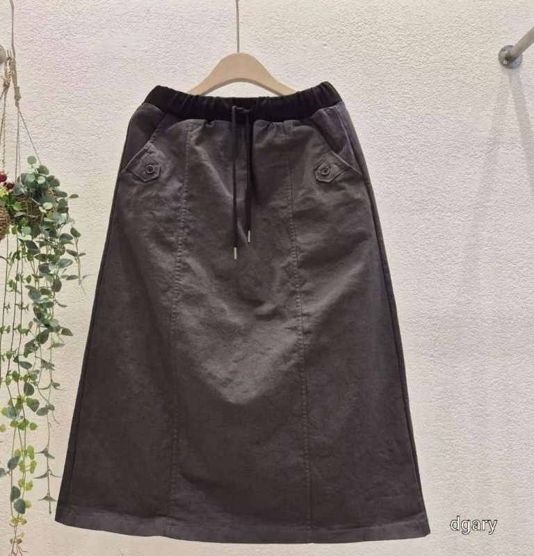 韓 腰配色長裙 3色 size