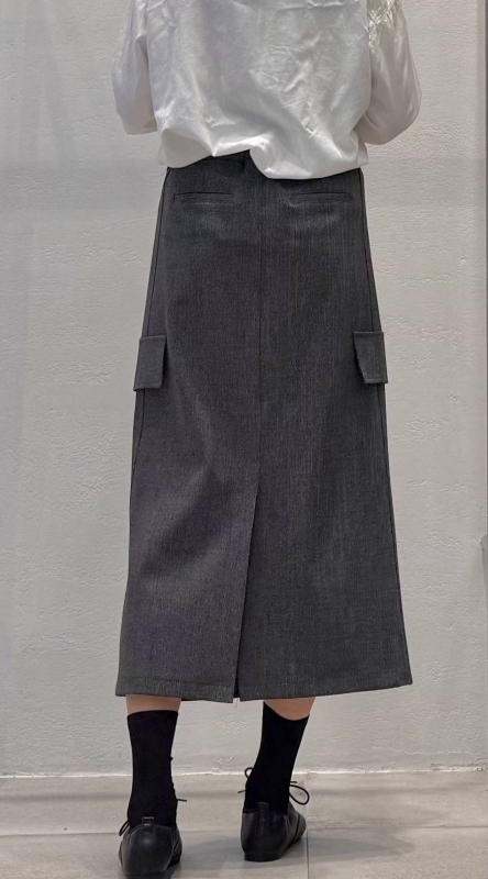 韓 綁帶工裝口袋裙 2色 size