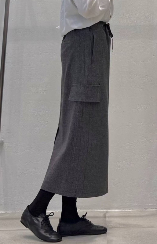 韓 綁帶工裝口袋裙 2色 size