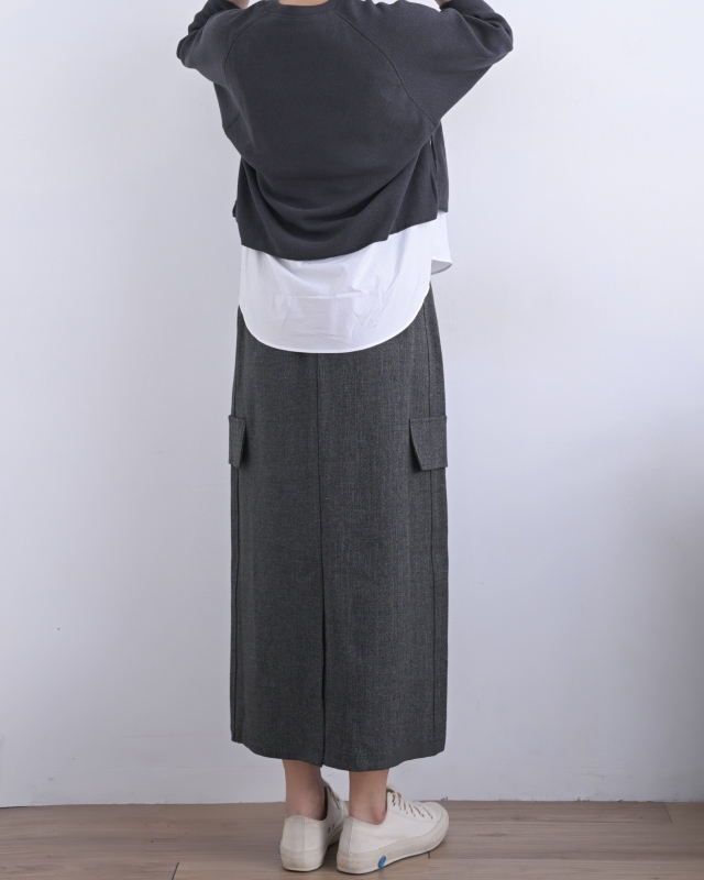 韓 綁帶工裝口袋裙 2色 size