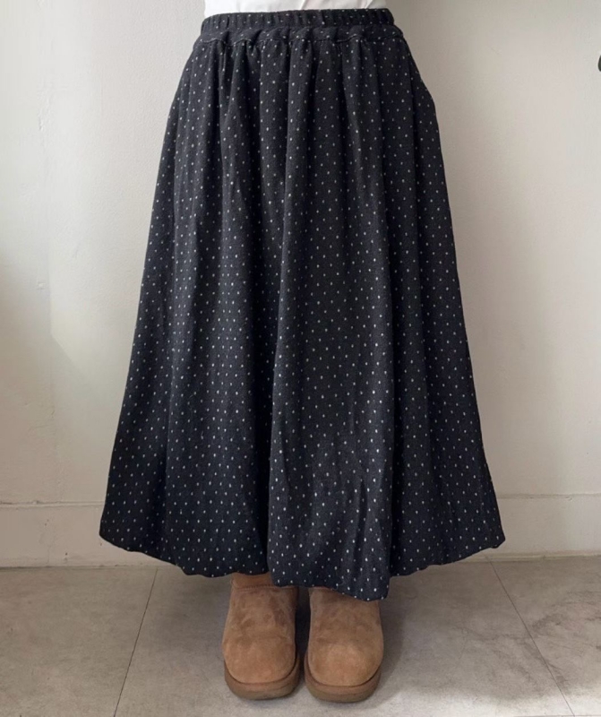 韓 點點微澎長裙 2色