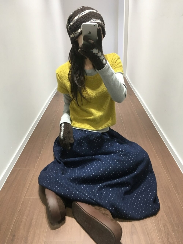 韓 點點微澎長裙 2色