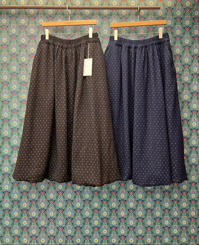 韓 點點微澎長裙 2色