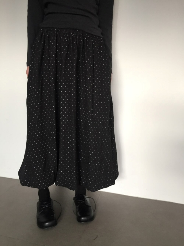 韓 點點微澎長裙 2色