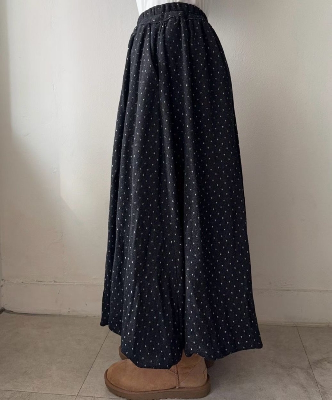 韓 點點微澎長裙 2色