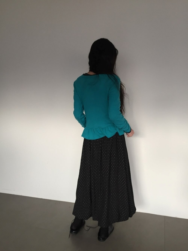 韓 點點微澎長裙 2色