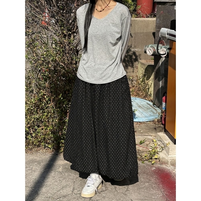 韓 點點微澎長裙 2色