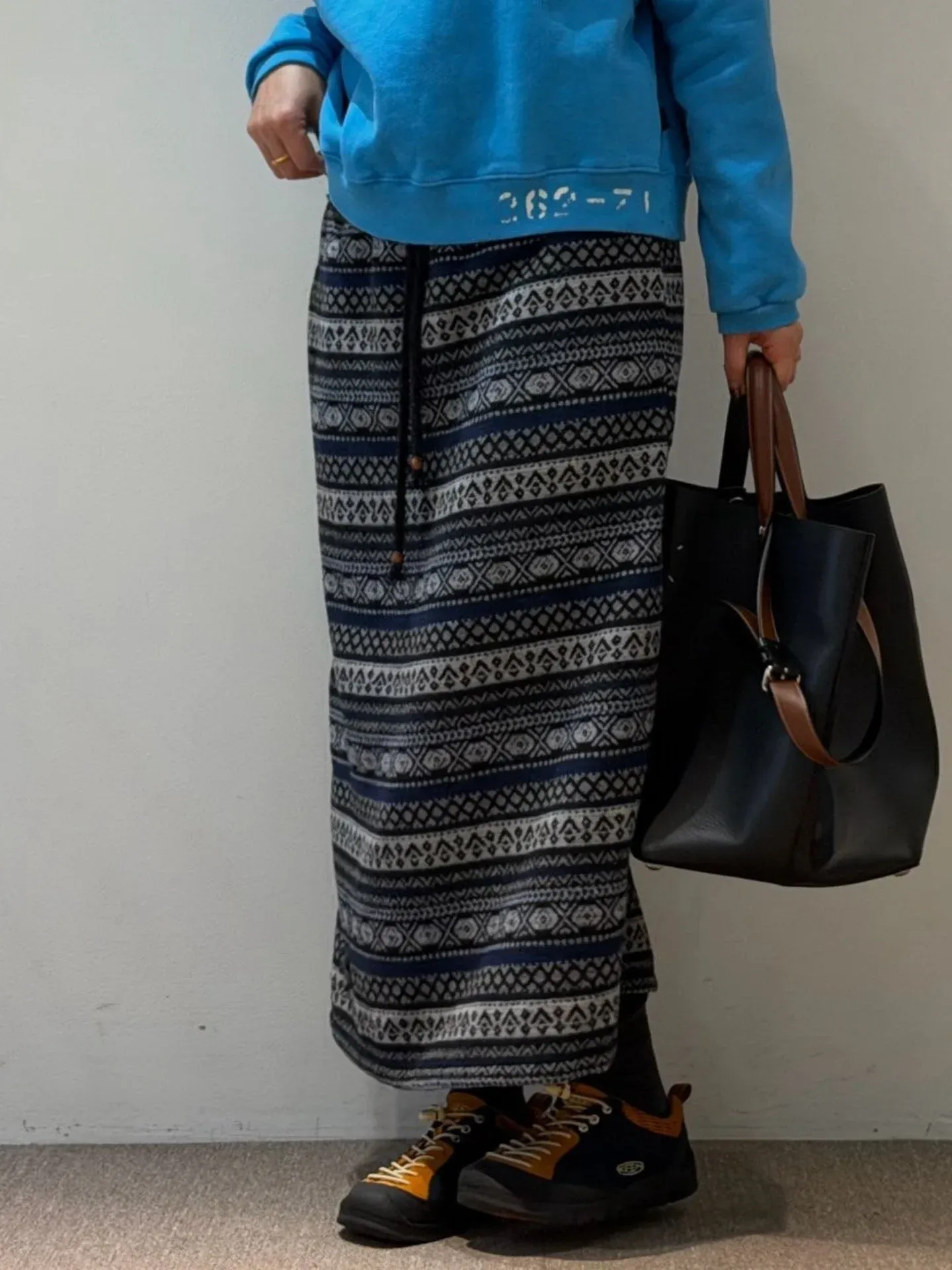 韓 圖騰綁帶長裙 3色