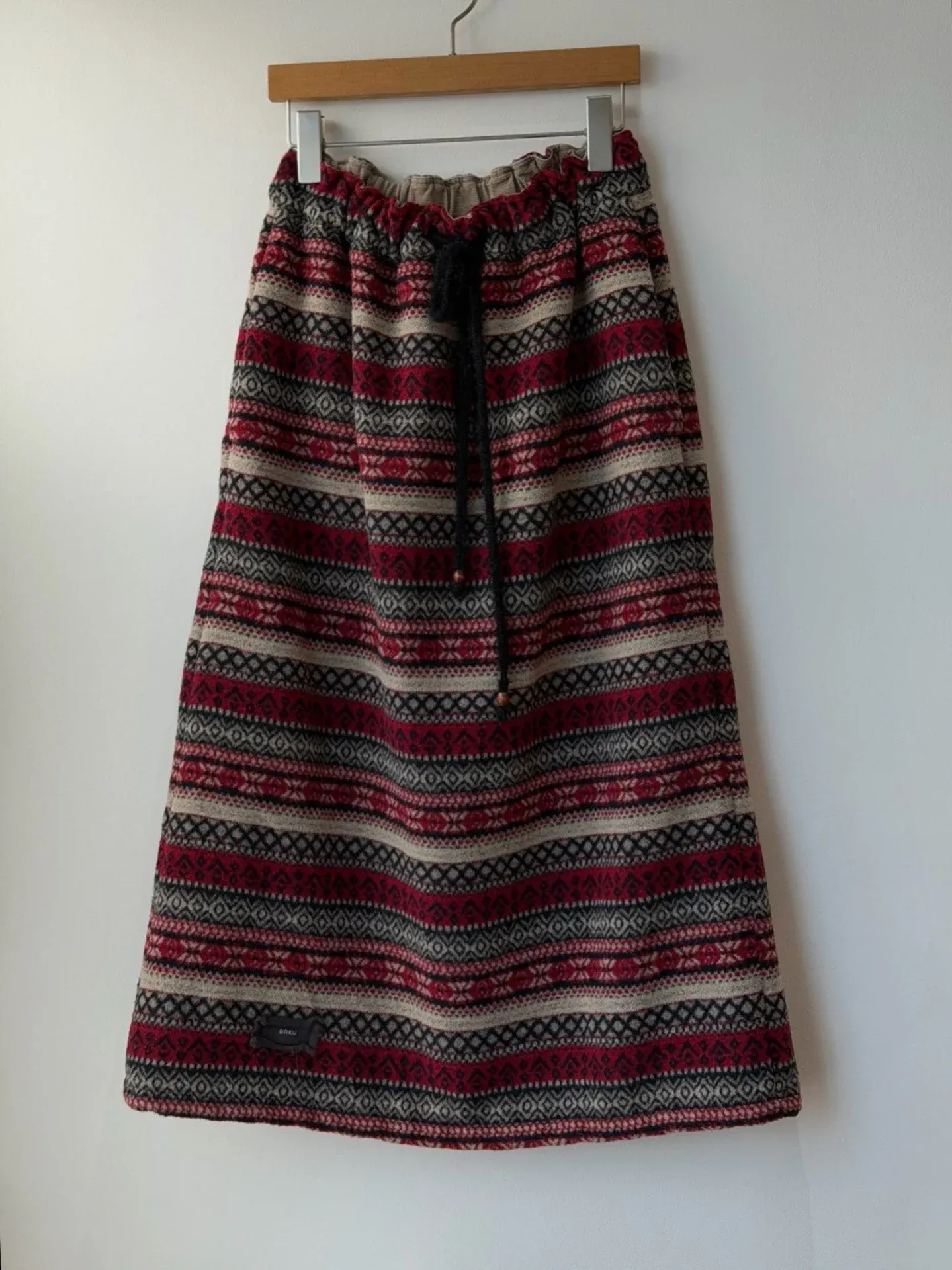 韓 圖騰綁帶長裙 3色