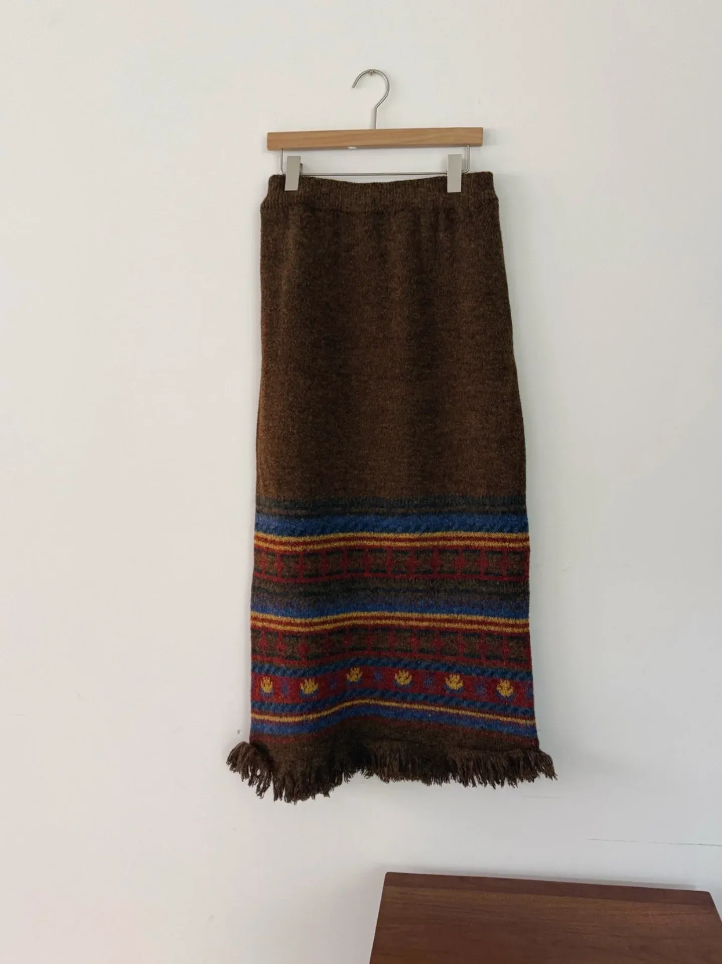 韓 圖騰鬚鬚長裙