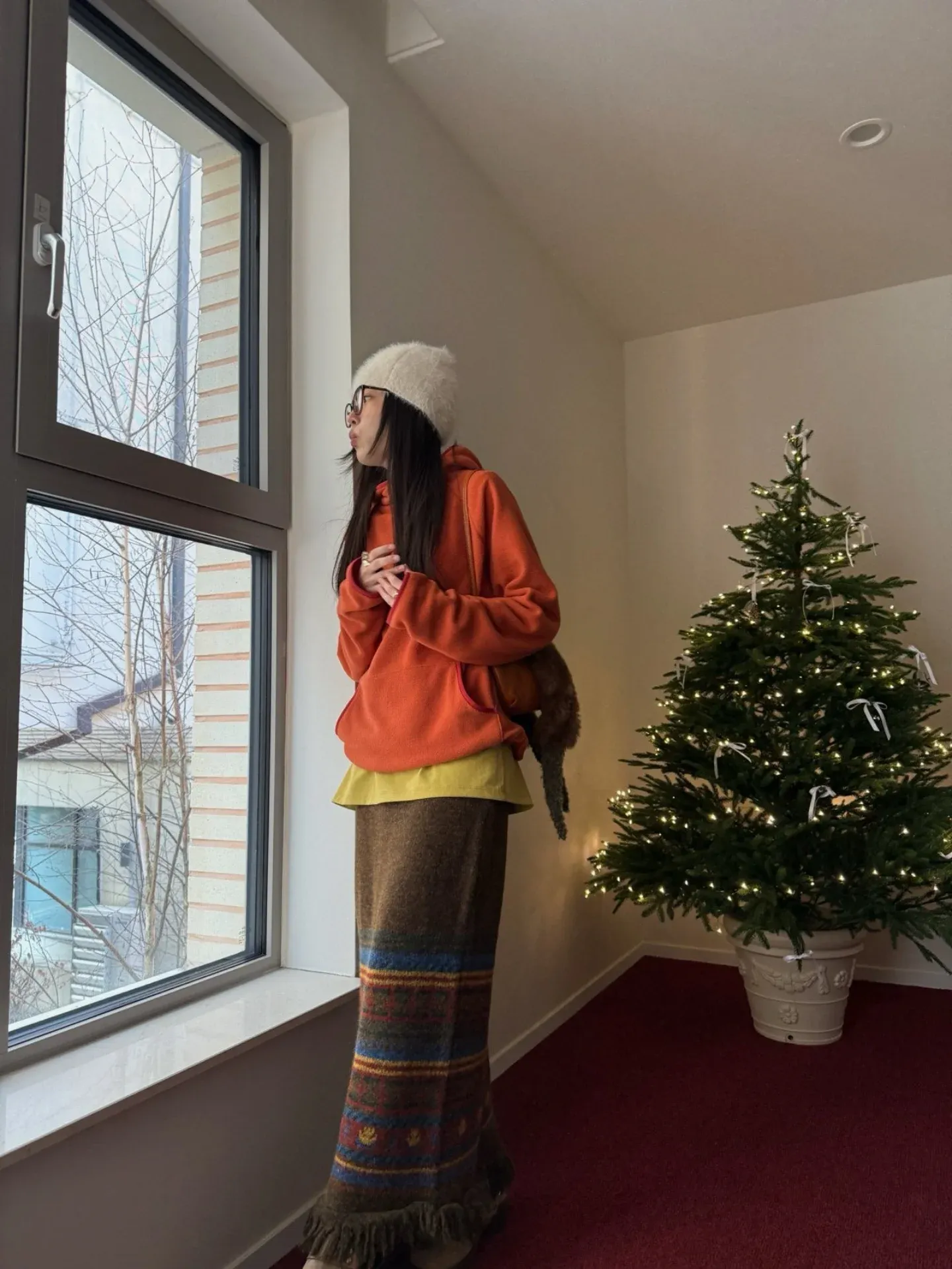 韓 圖騰鬚鬚長裙