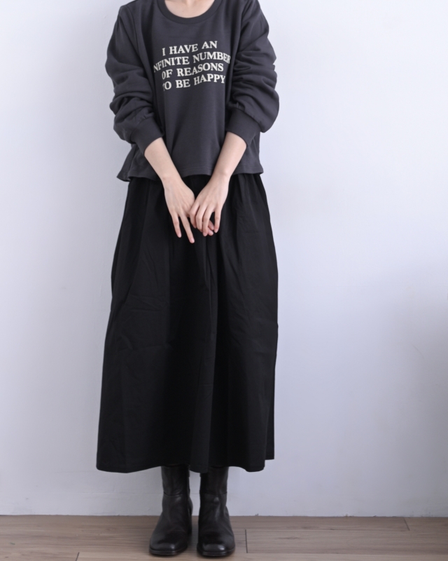 韓 英文字假兩件式長洋 2色 size