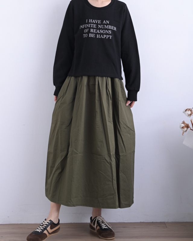 韓 英文字假兩件式長洋 2色 size