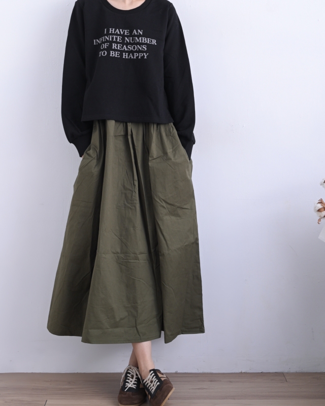 韓 英文字假兩件式長洋 2色 size