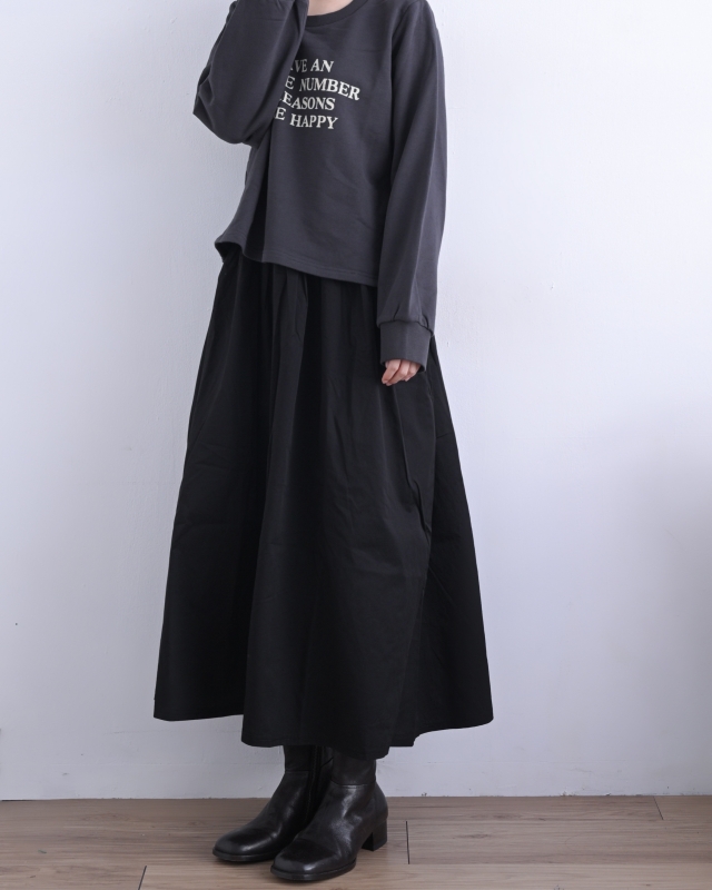 韓 英文字假兩件式長洋 2色 size