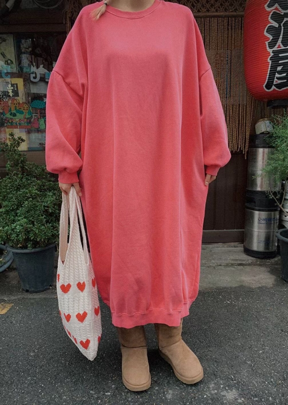 韓 素色棉質長洋 12色