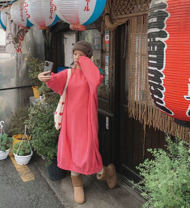 韓 素色棉質長洋 12色