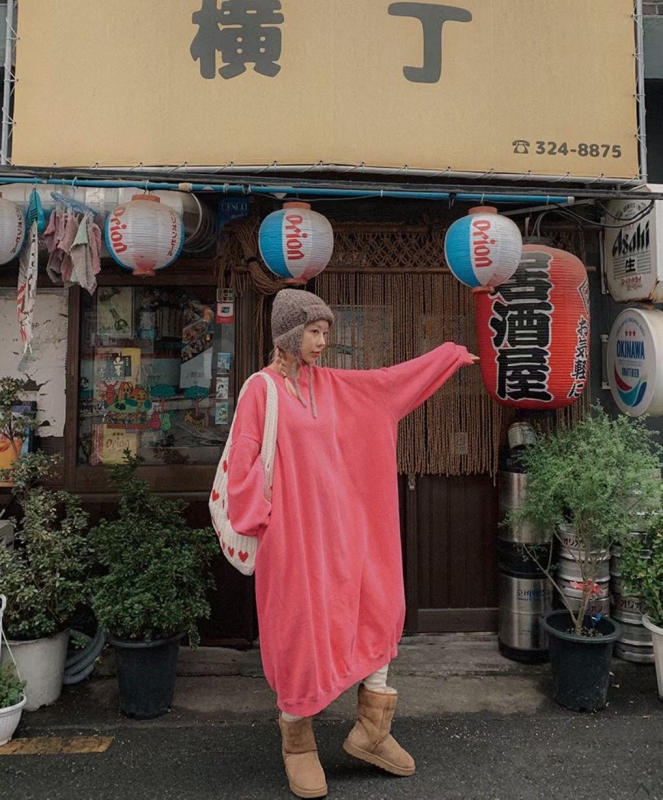 韓 素色棉質長洋 12色