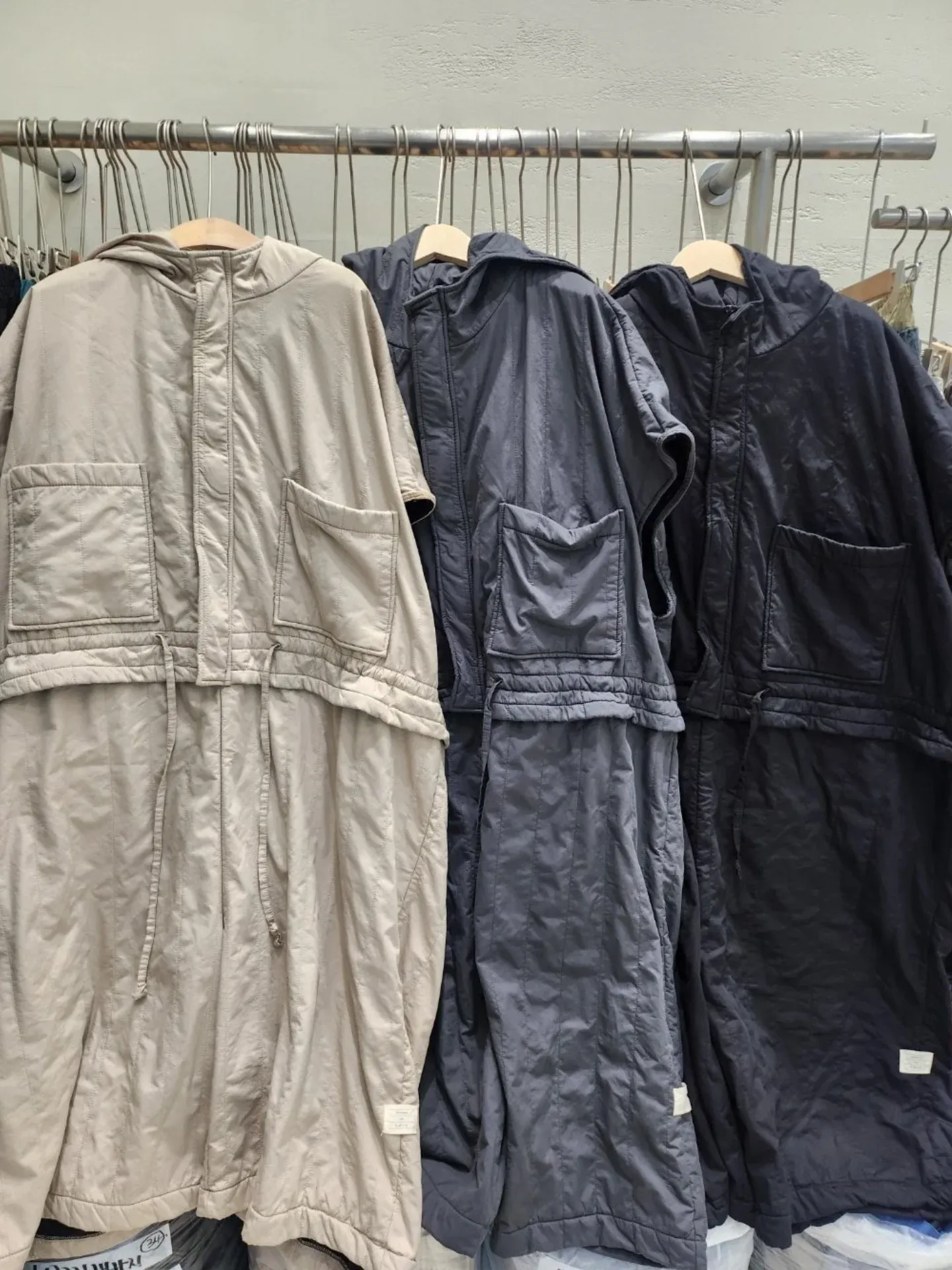 韓 大口袋連帽連身褲 3色