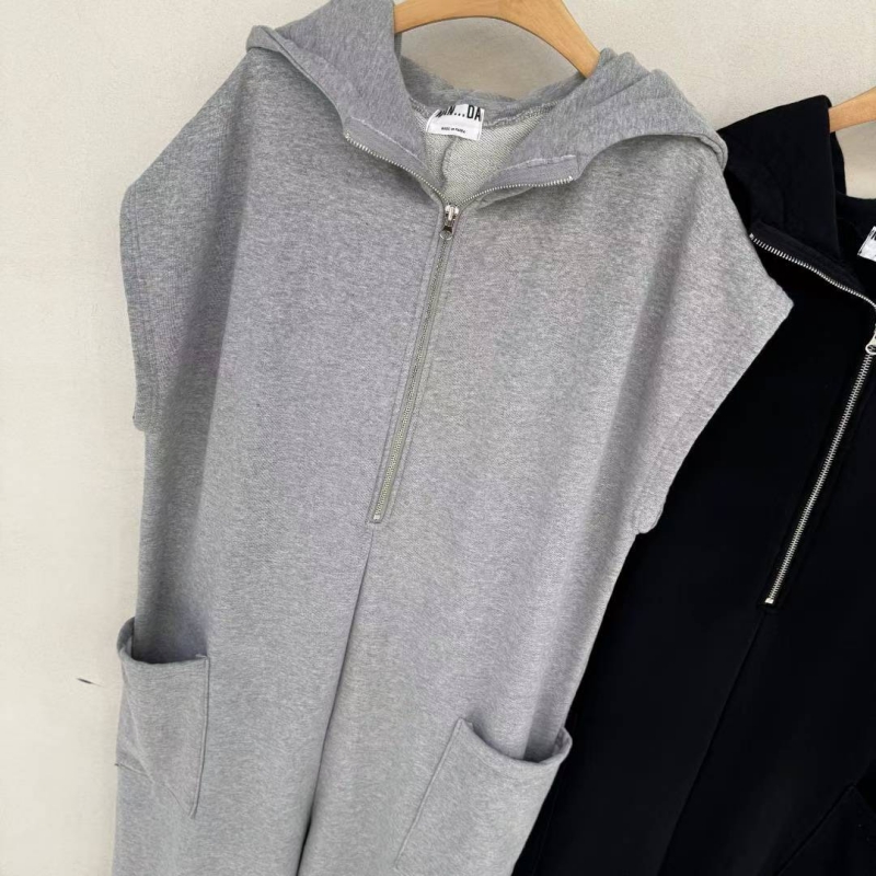 韓 連帽連身褲 2色