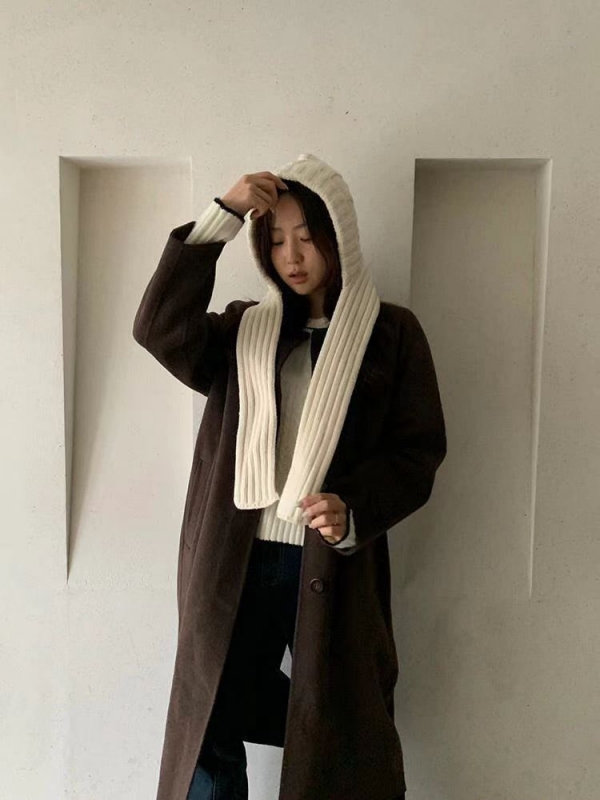 韓 粗綁帶毛帽 5色