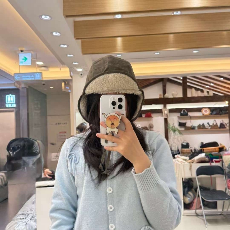 韓 小短毛飛行帽 3色 size