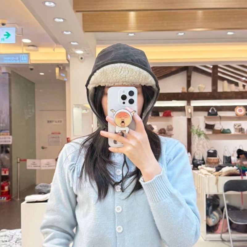 韓 小短毛飛行帽 3色 size