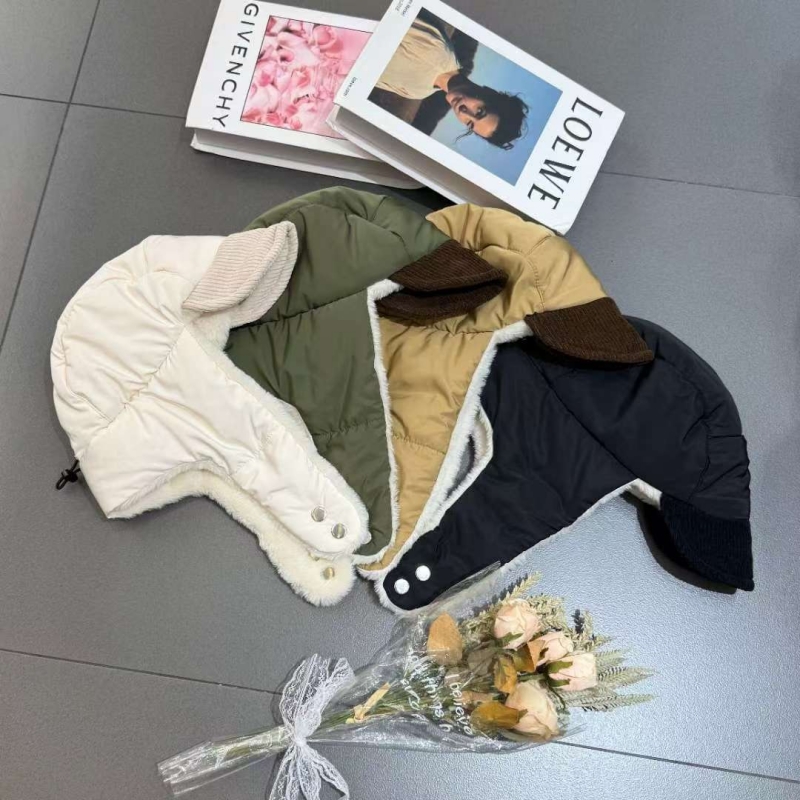 韓 配色帽簷飛行帽 4色