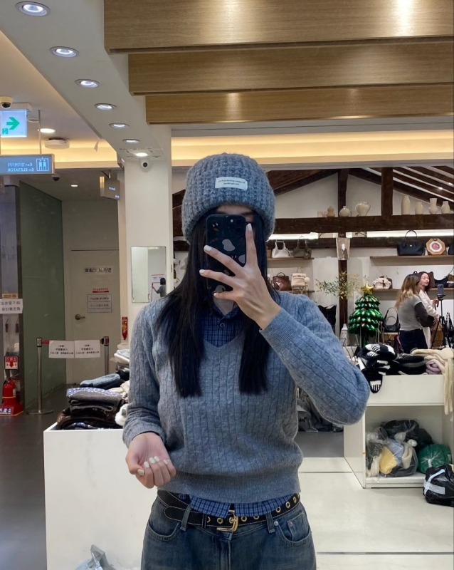 韓 壓紋小標毛帽 6色