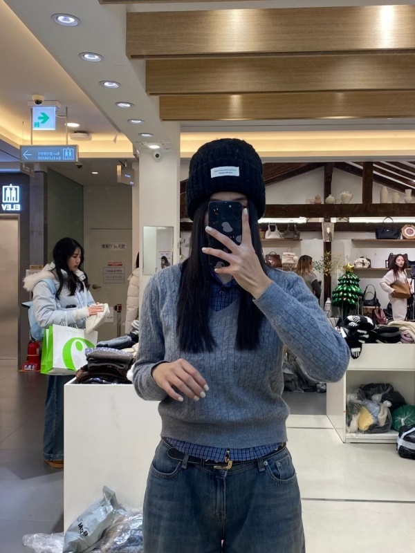 韓 壓紋小標毛帽 6色