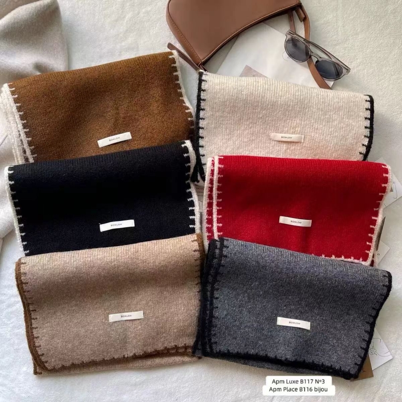 韓 縫線編圍巾 6色 size