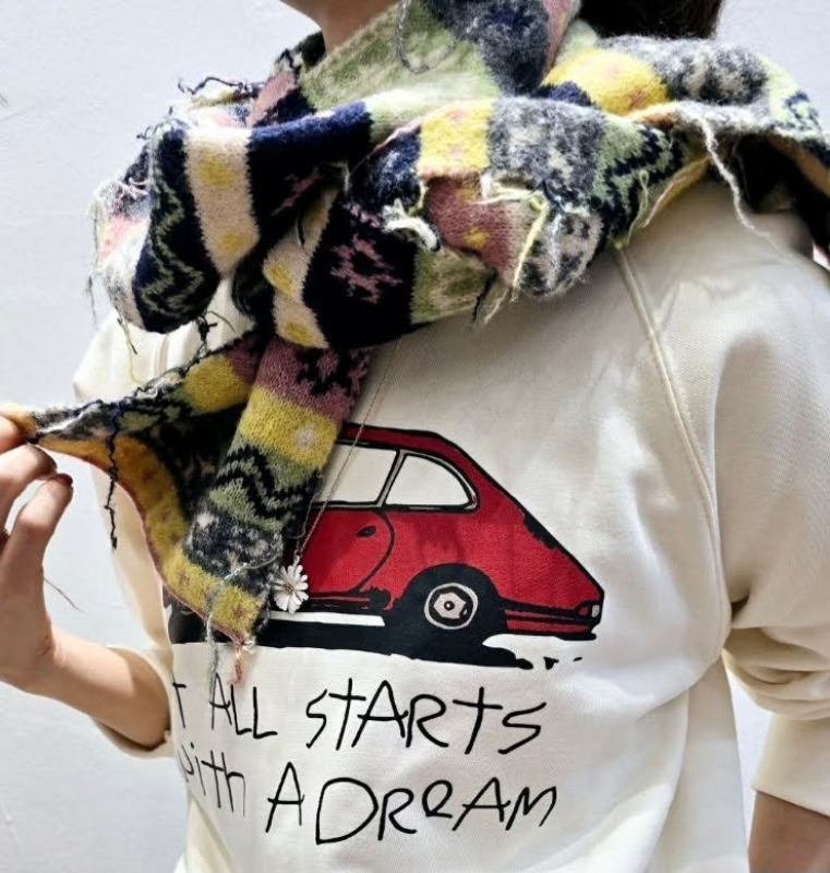 韓 繽紛圖騰圍巾 4色 size