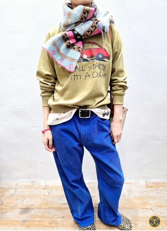 韓 繽紛圖騰圍巾 4色 size