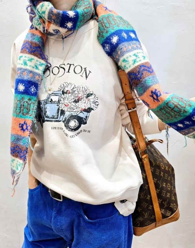 韓 繽紛圖騰圍巾 4色 size