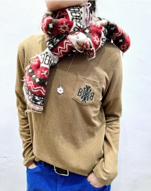 韓 繽紛圖騰圍巾 4色 size