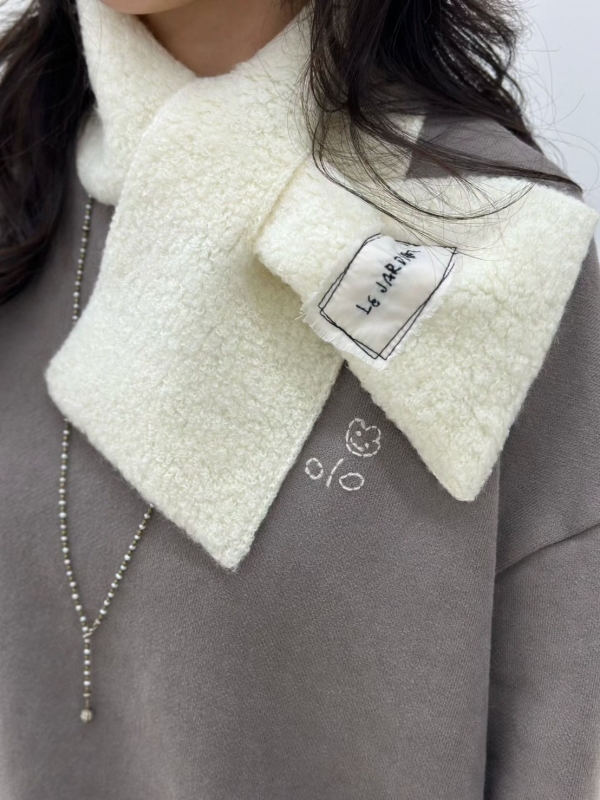 韓 小標短圍巾 3色