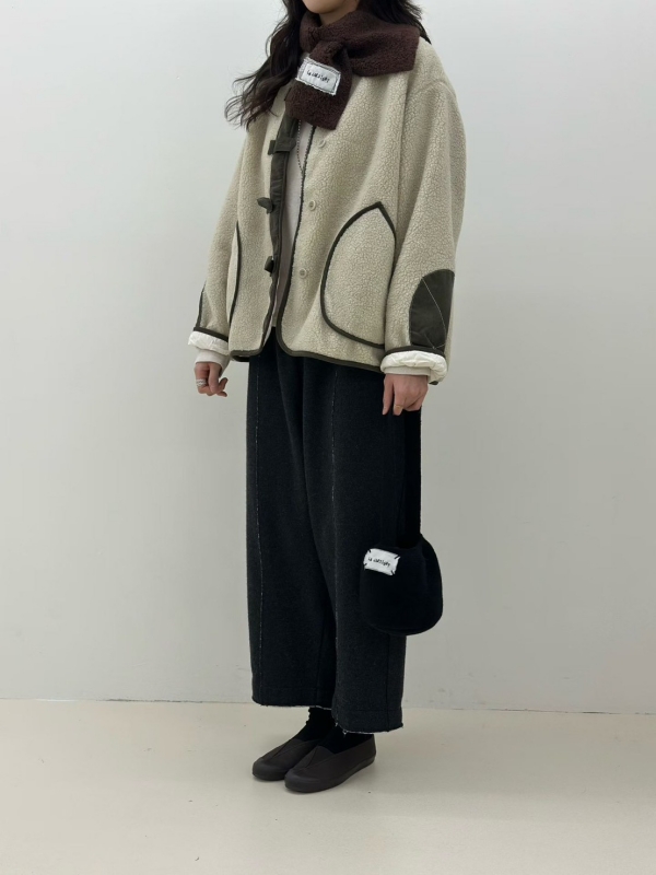 韓 小標短圍巾 3色