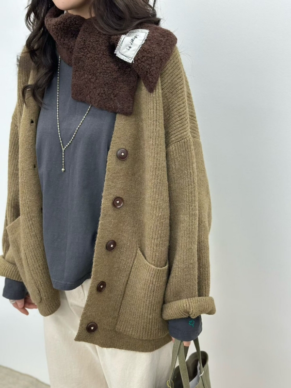 韓 小標短圍巾 3色