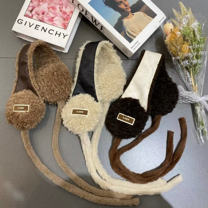 韓 毛毛綁帶耳罩 3色